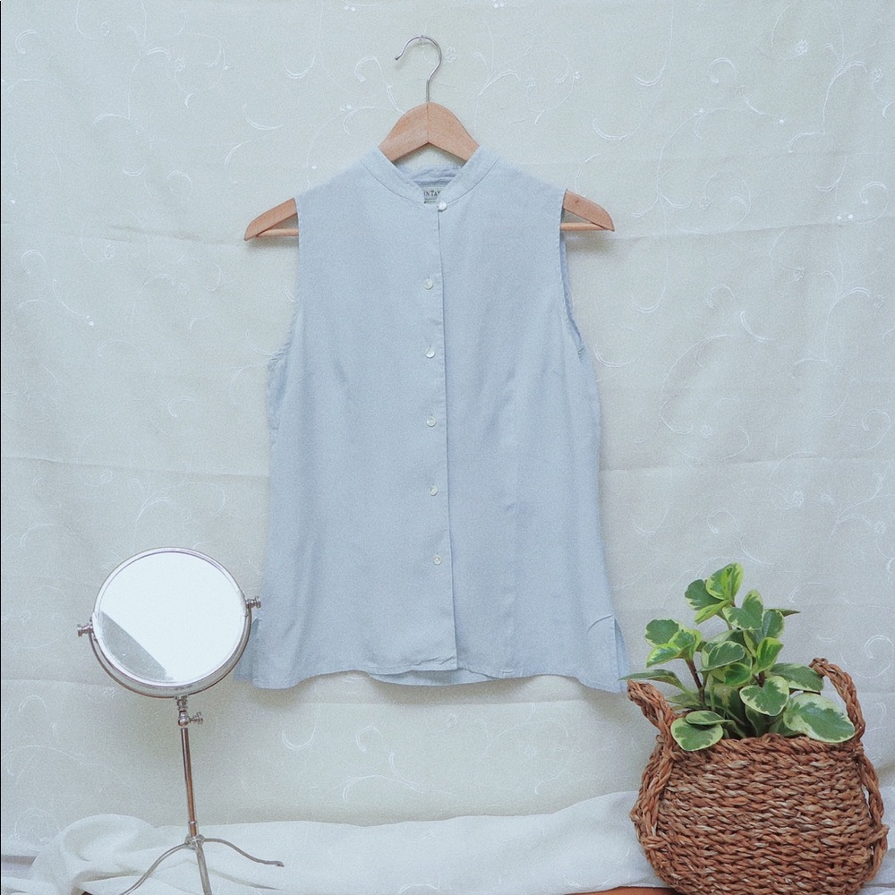 Vintage Silk Sleeveless Top